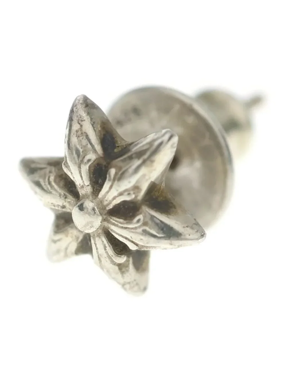 Chrome Hearts CO Star Stud Earrings Silver
